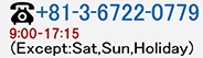 +81-3-6722-0779 10:00-17:00